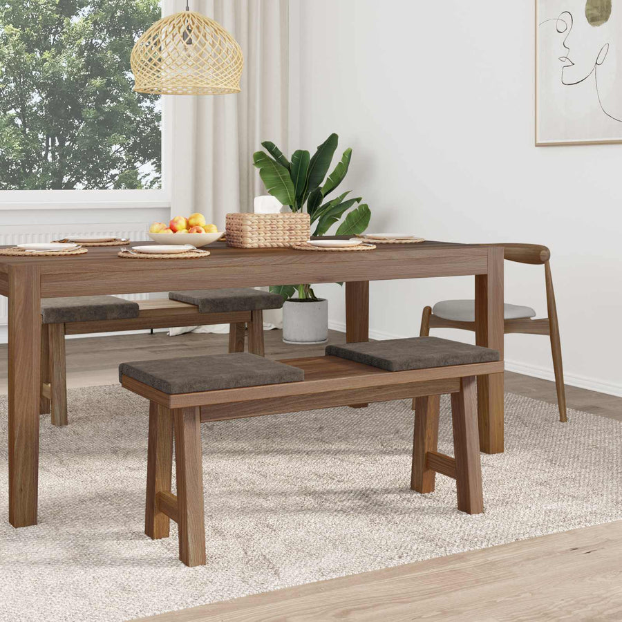 Bankkussen 2 st Faux Suède Stof Donkergrijs Diepte 35 cm