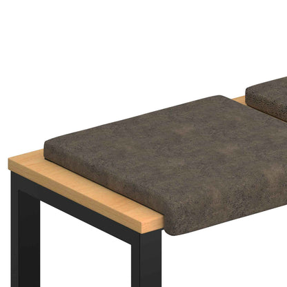 Bankkussen 2 st Faux Suède Stof Donkergrijs Diepte 35 cm
