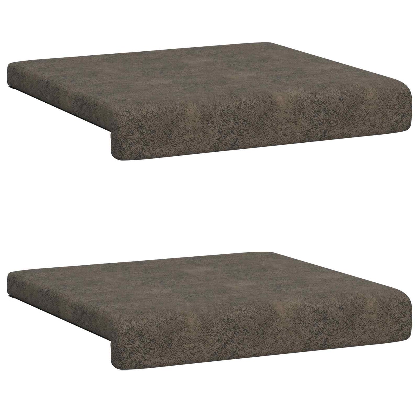 Bankkussen 2 st Faux Suède Stof Donkergrijs Diepte 35 cm