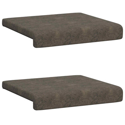 Bankkussen 2 st Faux Suède Stof Donkergrijs Diepte 35 cm