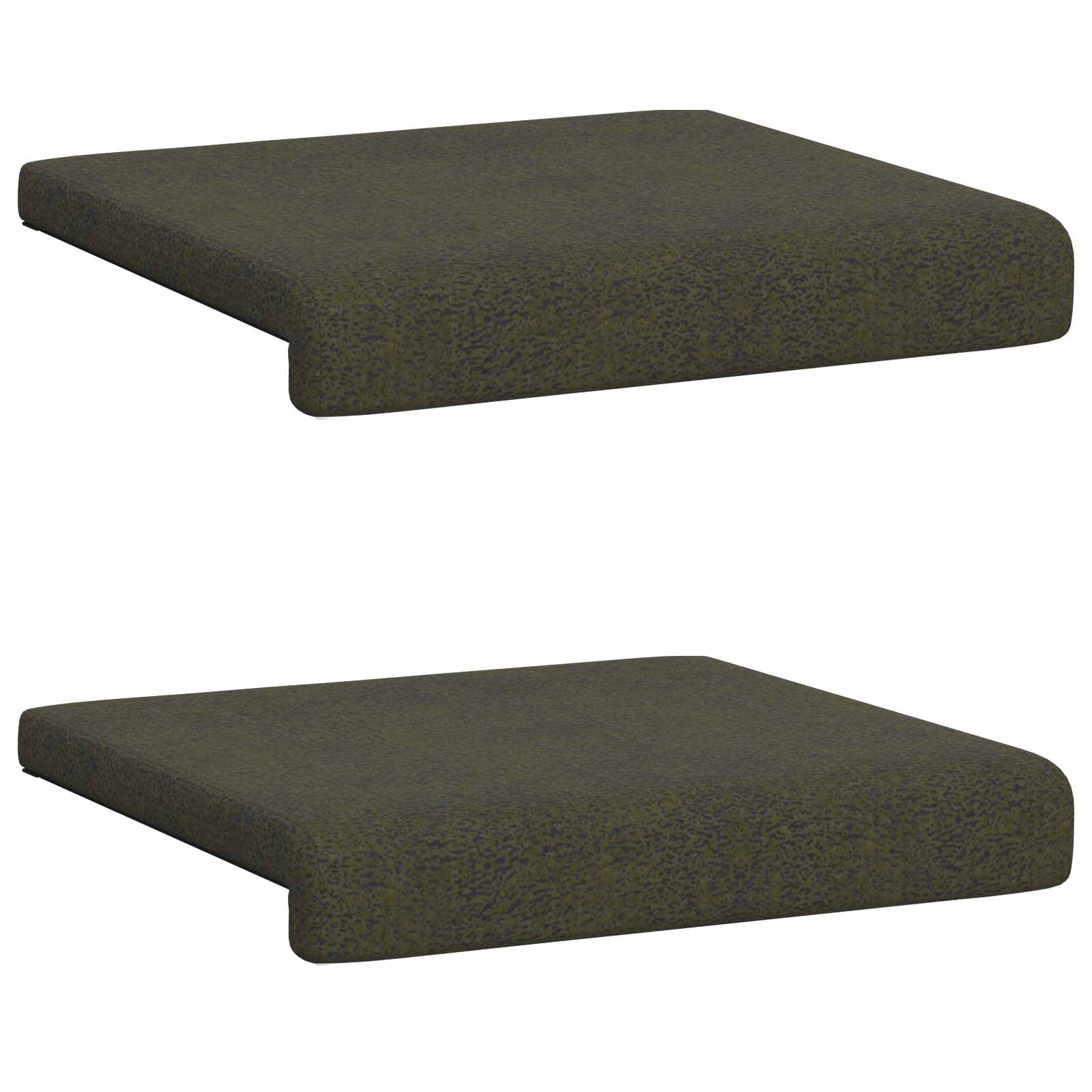 Bankkussen 2 st Faux Suède Stof Legergroen Diepte 35 cm