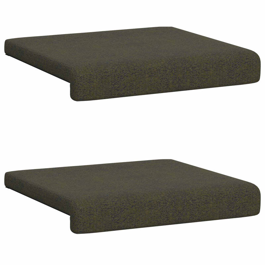 Bankkussen 2 st Faux Suède Stof Legergroen Diepte 35 cm