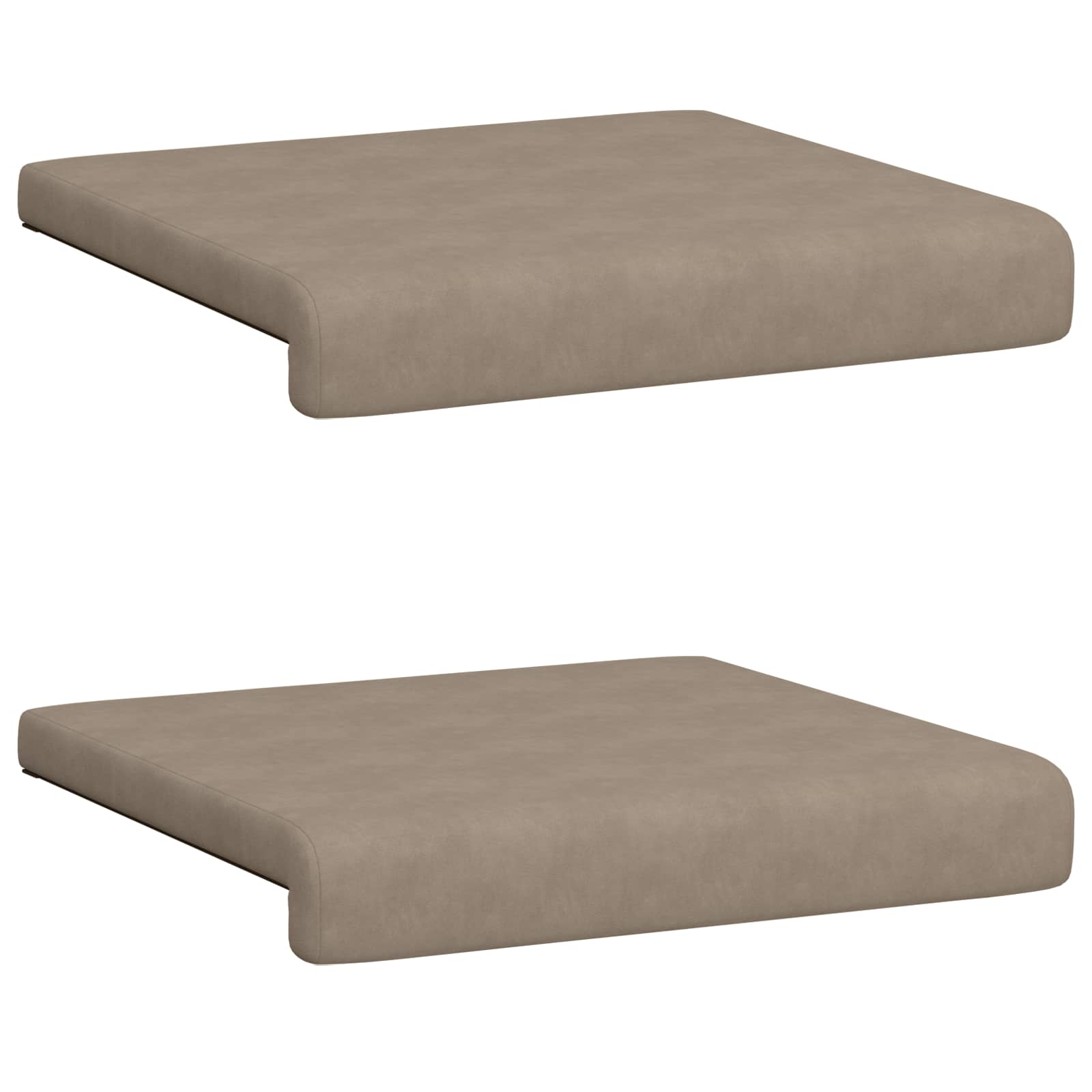 Bankkussen 2 st Microvezel Taupe Diepte 35 cm
