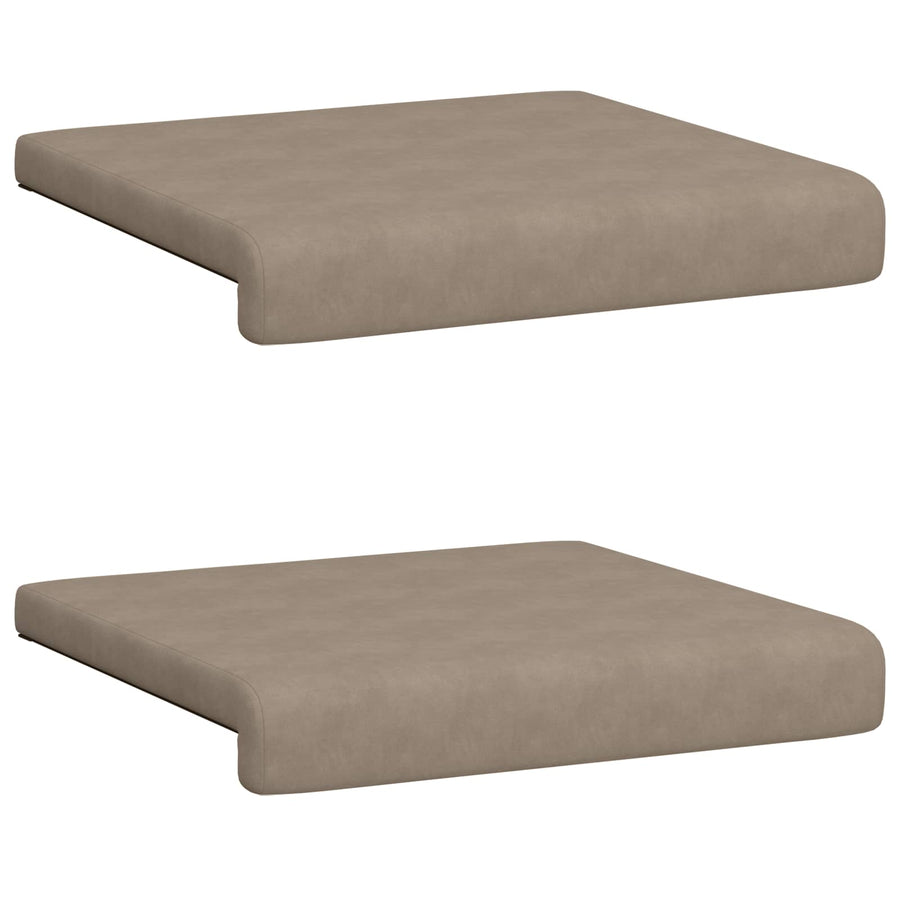 Bankkussen 2 st Microvezel Taupe Diepte 35 cm