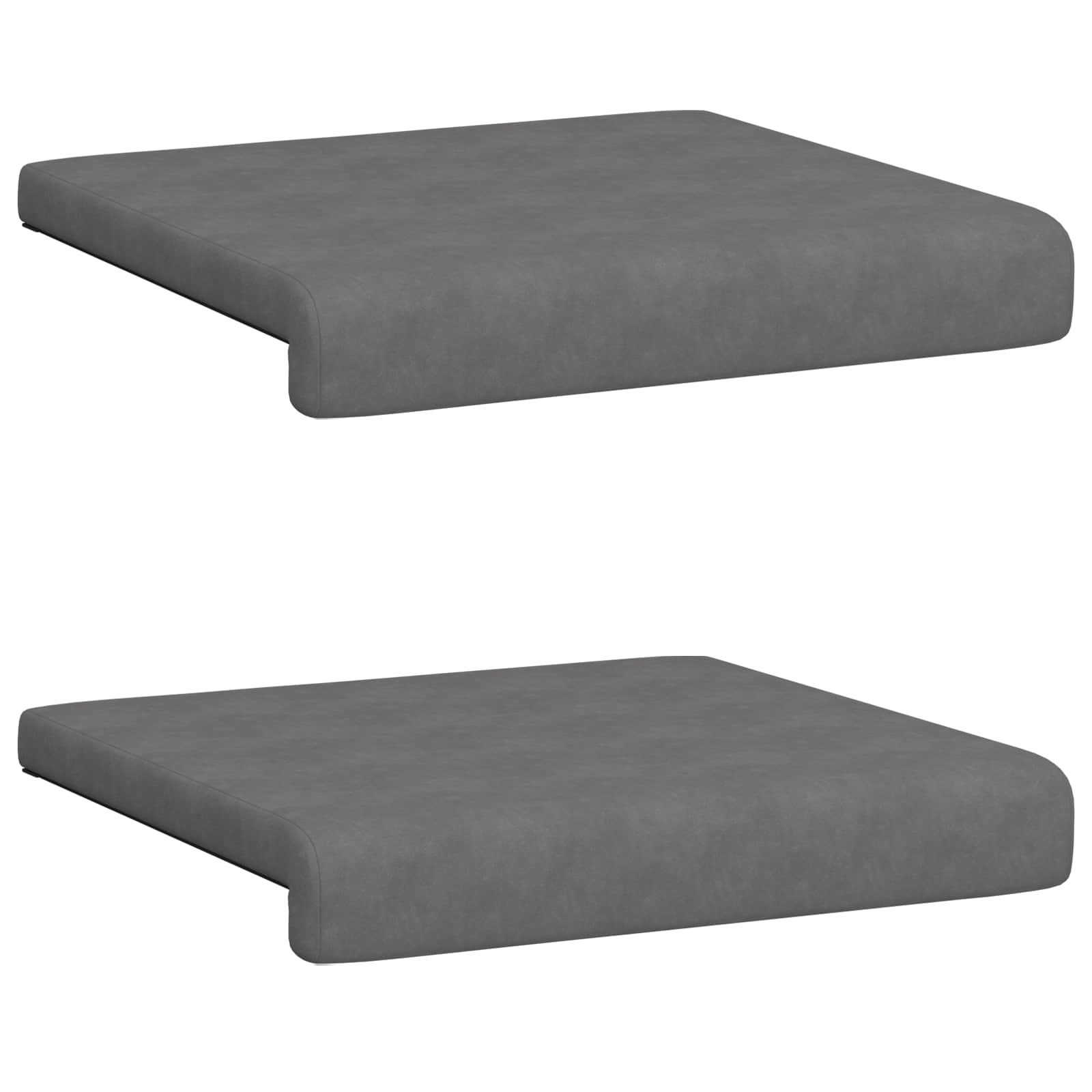Bankkussen 2 st Microvezel Donkergrijs Diepte 35 cm