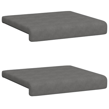 Bankkussen 2 st Microvezel Donkergrijs Diepte 35 cm