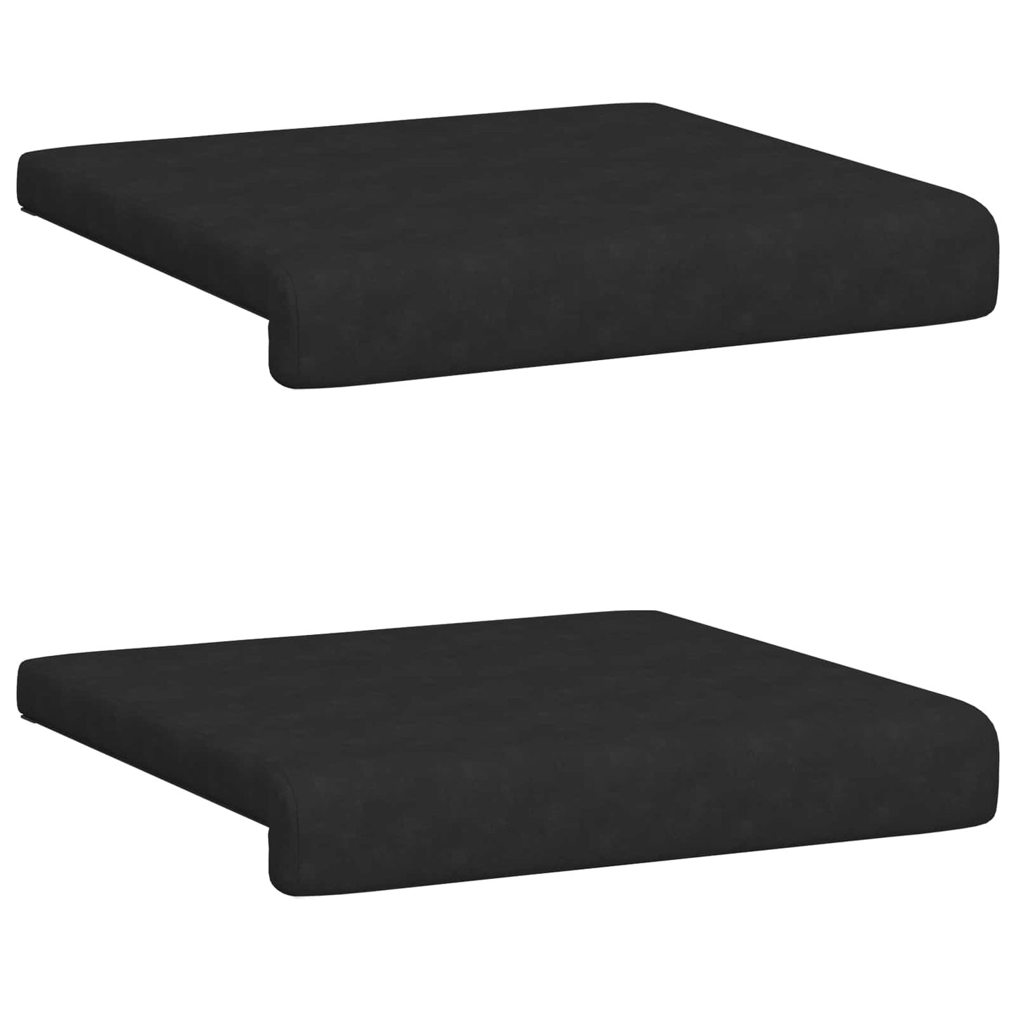 Bankkussen 2 st Microvezel Zwart Diepte 35 cm