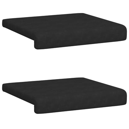 Bankkussen 2 st Microvezel Zwart Diepte 35 cm