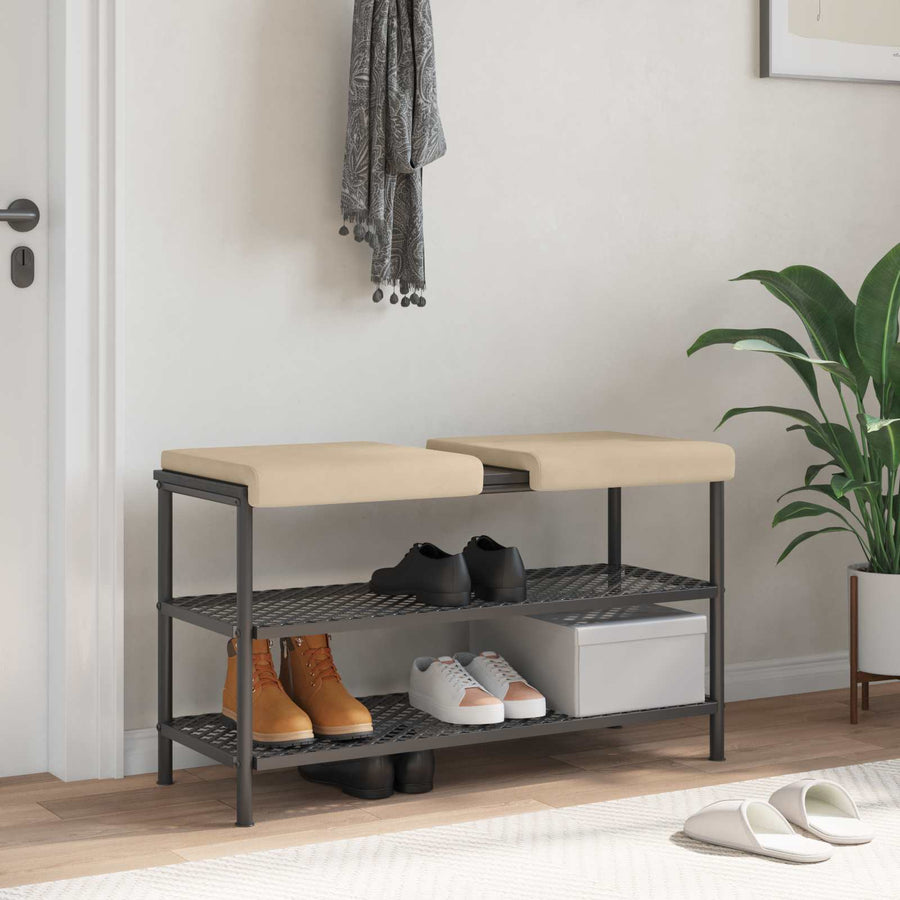 Bankkussen 2 st Microvezel Crèmekleurig Diepte 35 cm