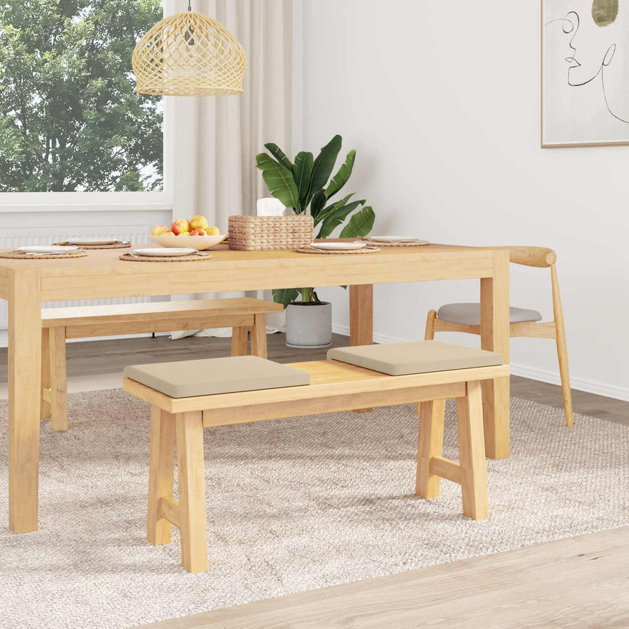 Bankkussen 2 st Microvezel Crèmekleurig Diepte 35 cm