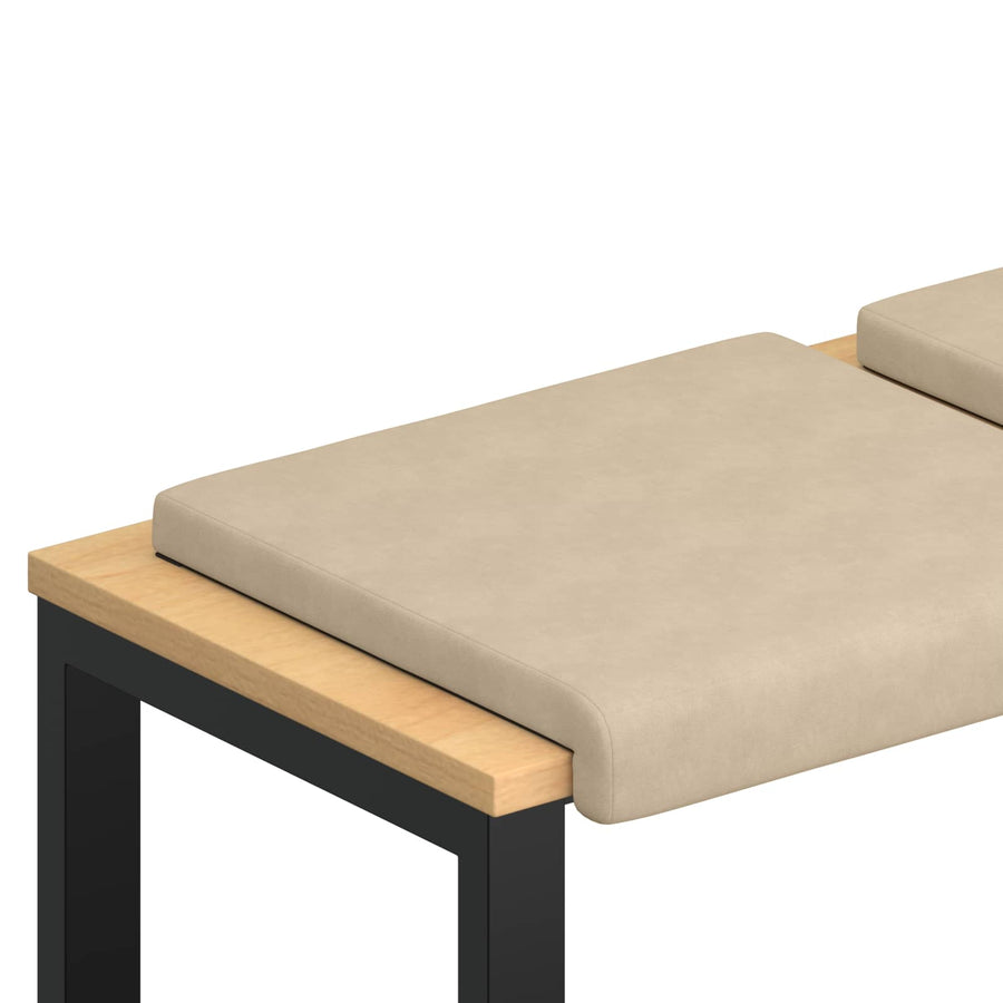 Bankkussen 2 st Microvezel Crèmekleurig Diepte 35 cm