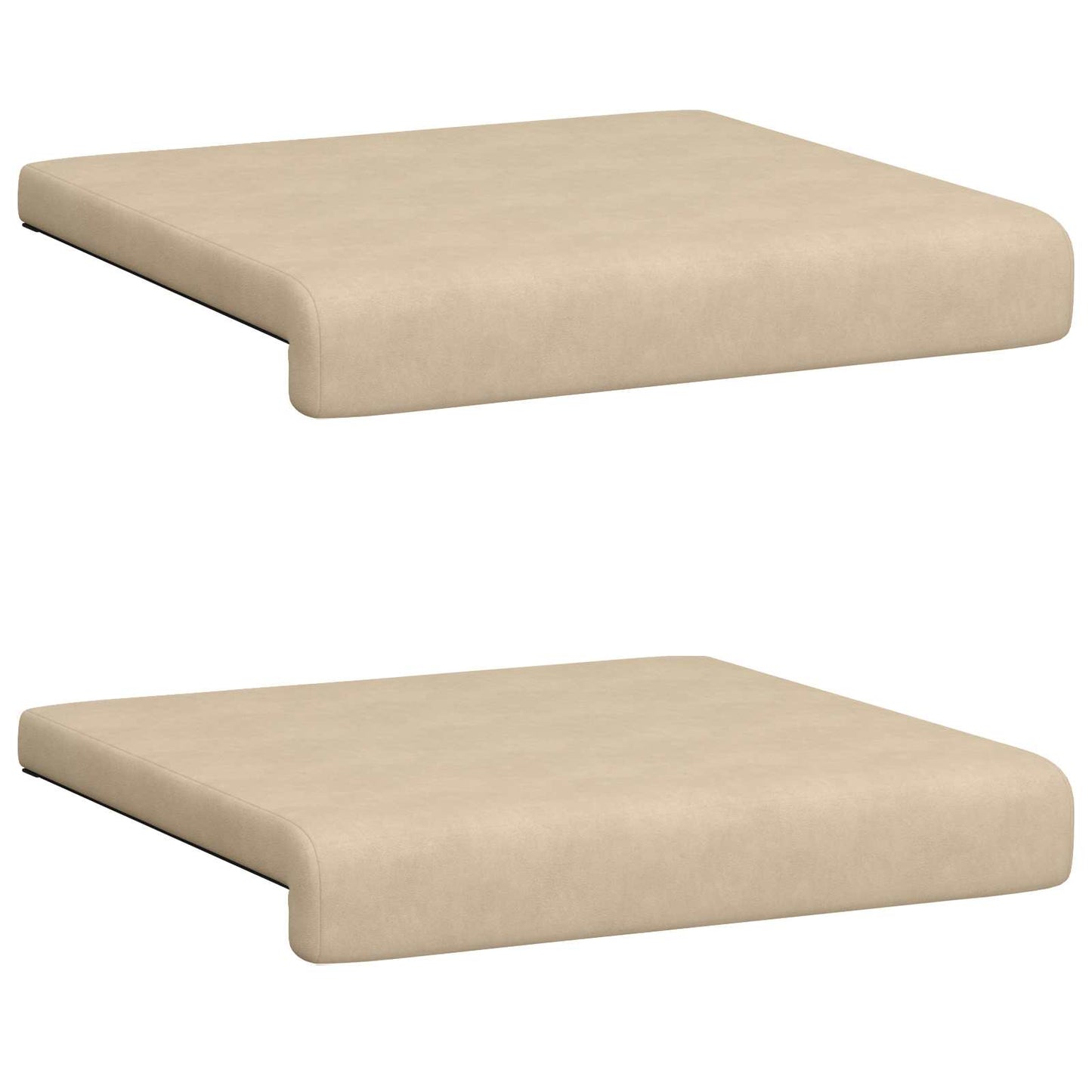 Bankkussen 2 st Microvezel Crèmekleurig Diepte 35 cm
