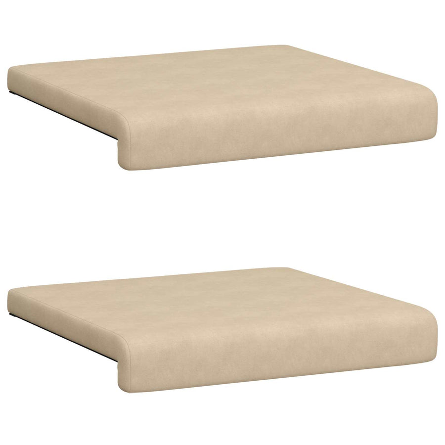 Bankkussen 2 st Microvezel Crèmekleurig Diepte 35 cm