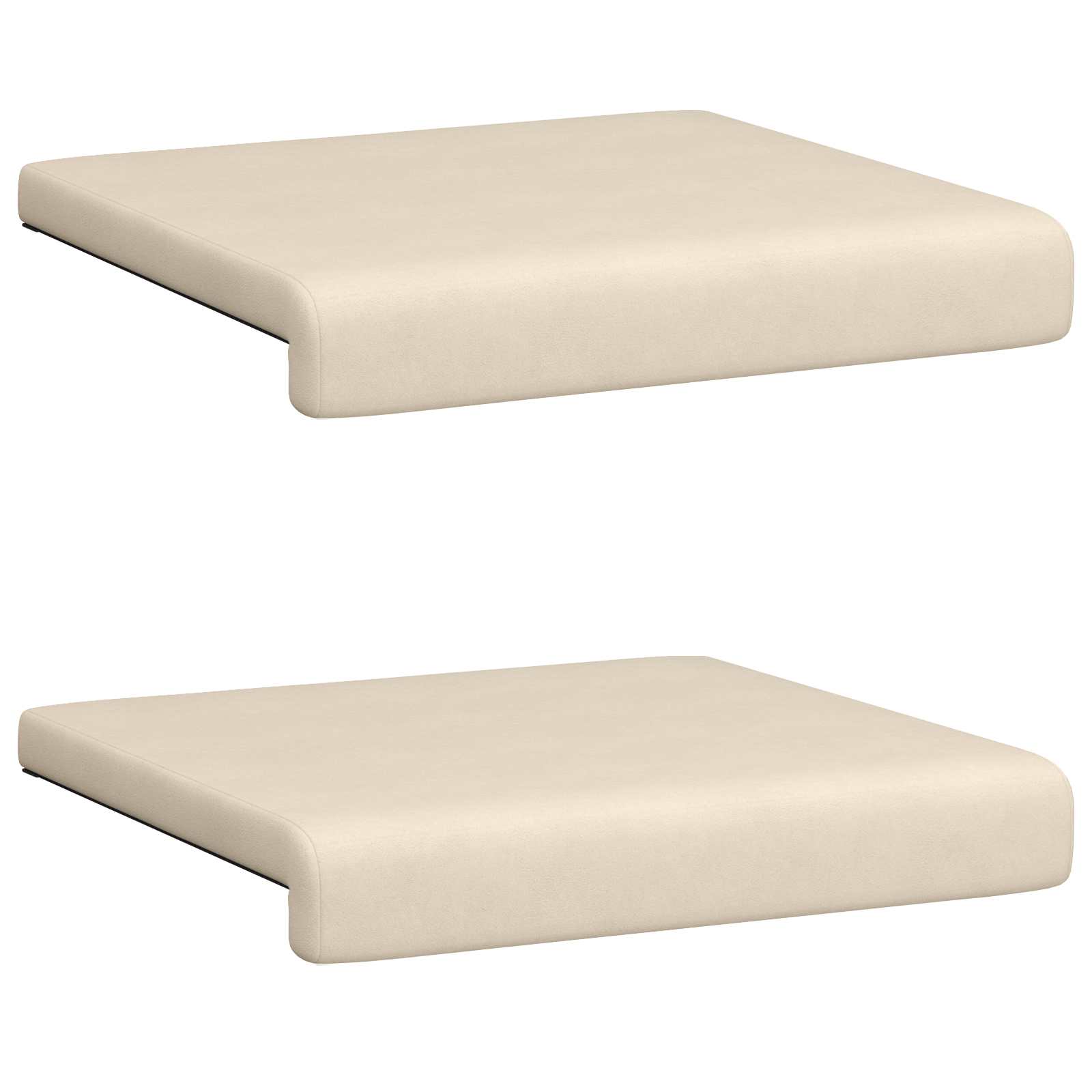 Bankkussen 2 st Microvezel Beige Diepte 35 cm