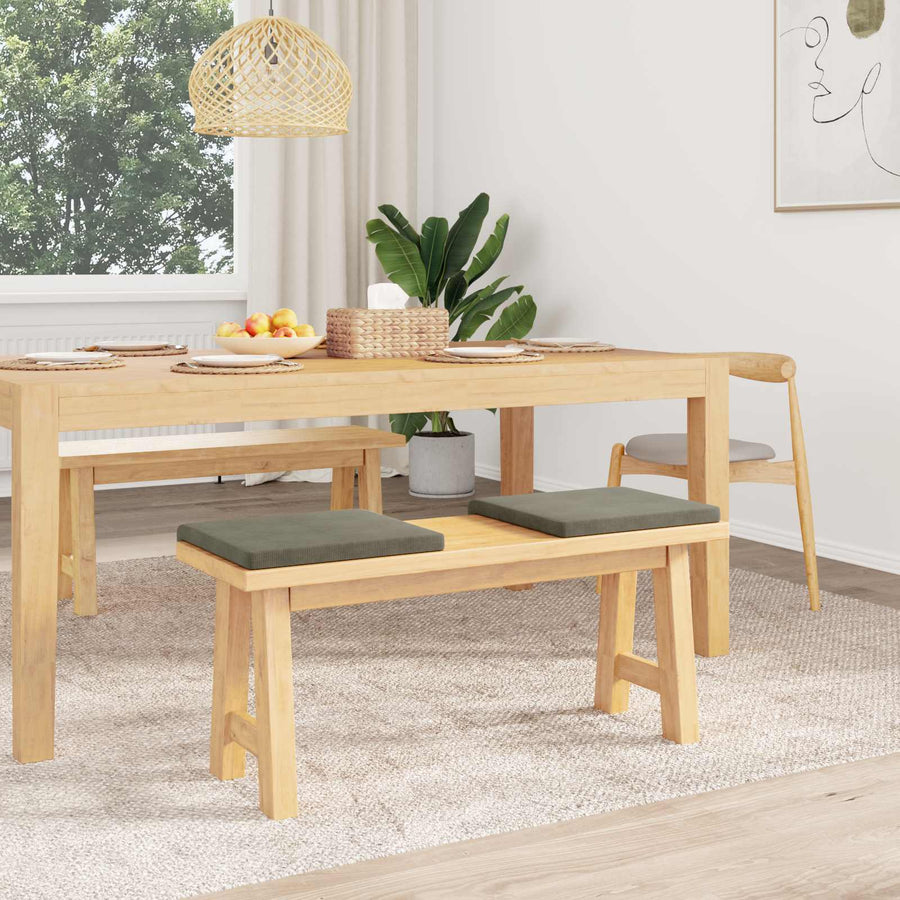 Bankkussen 2 st corduroy Lichtgrijs Diepte 35 cm