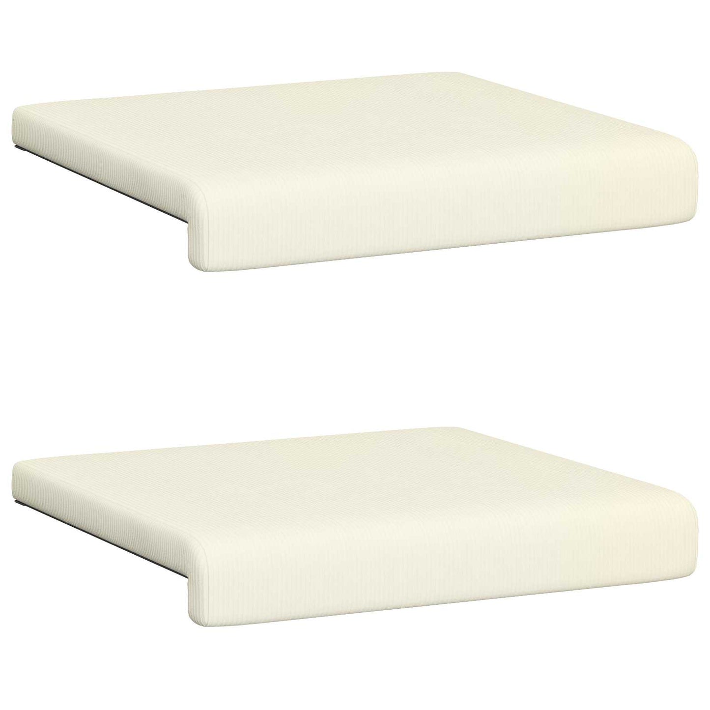 Bankkussen 2 st corduroy Crèmekleurig Diepte 35 cm