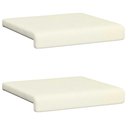 Bankkussen 2 st corduroy Crèmekleurig Diepte 35 cm