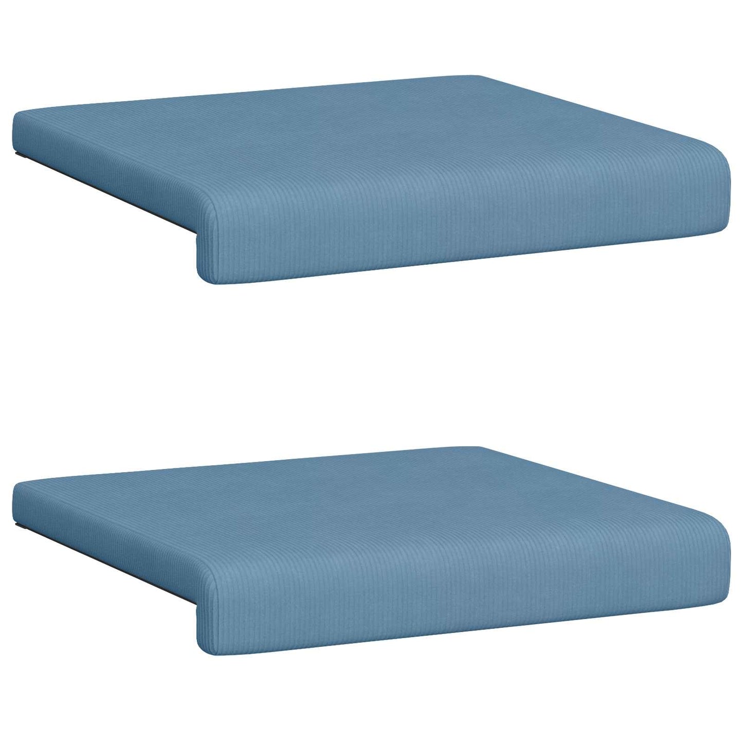 Bankkussen 2 st corduroy Blauw Diepte 35 cm