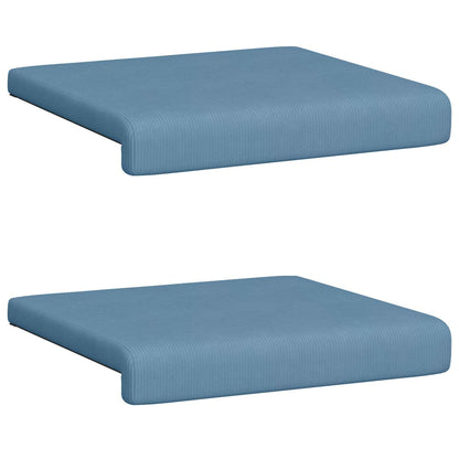 Bankkussen 2 st corduroy Blauw Diepte 35 cm