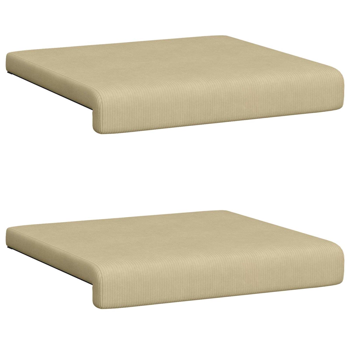 Bankkussen 2 st corduroy Grijs groen Diepte 35 cm