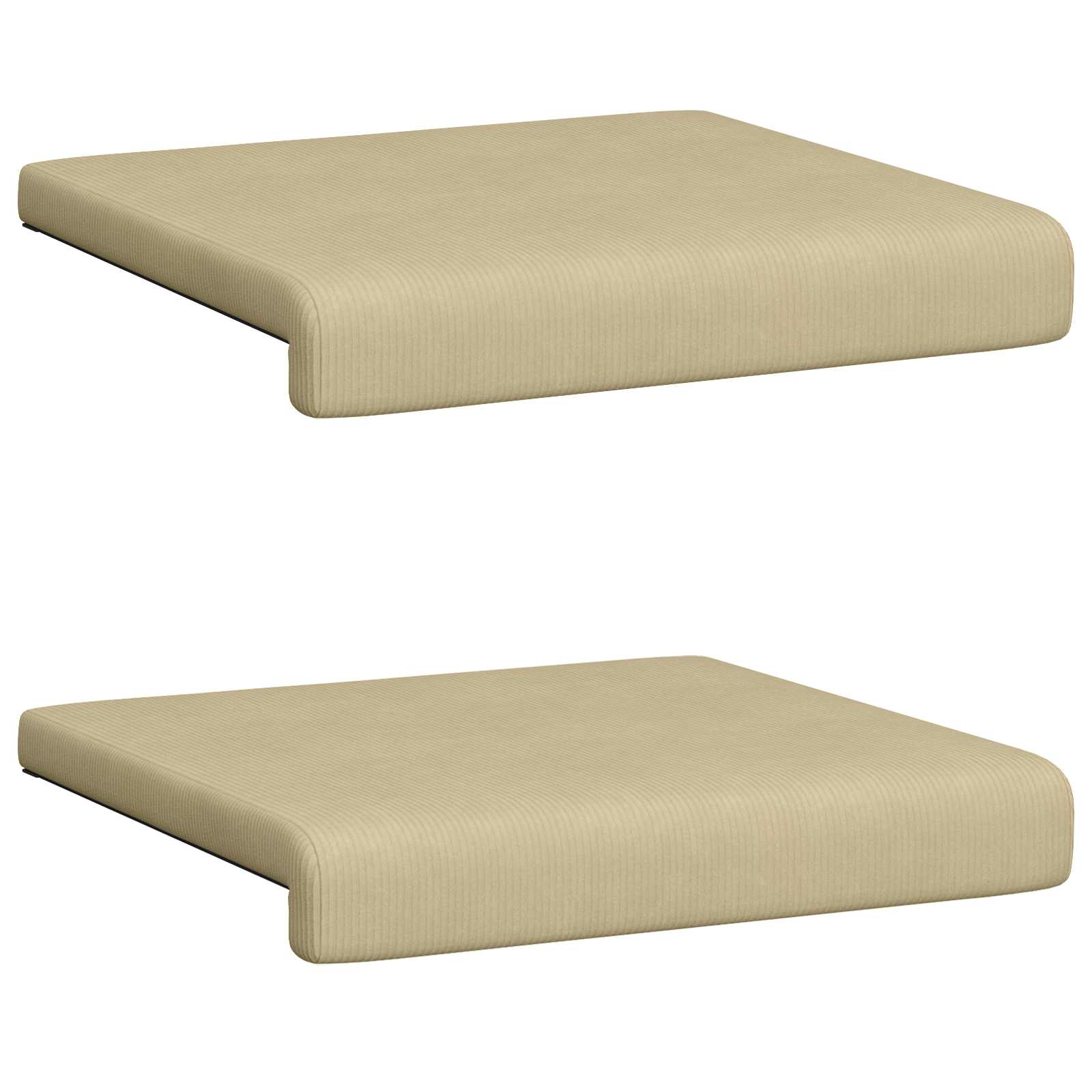 Bankkussen 2 st corduroy Grijs groen Diepte 35 cm