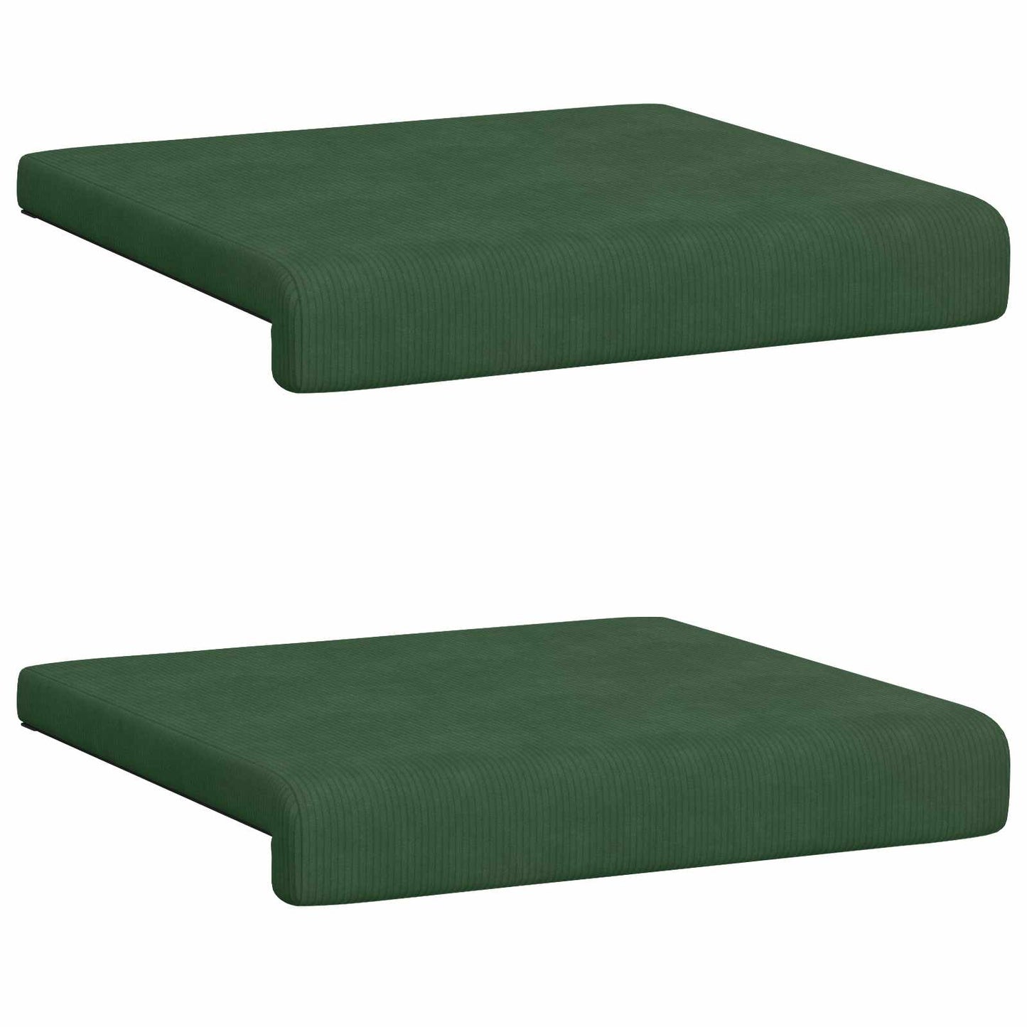 Bankkussen 2 st corduroy Donkergroen Diepte 35 cm