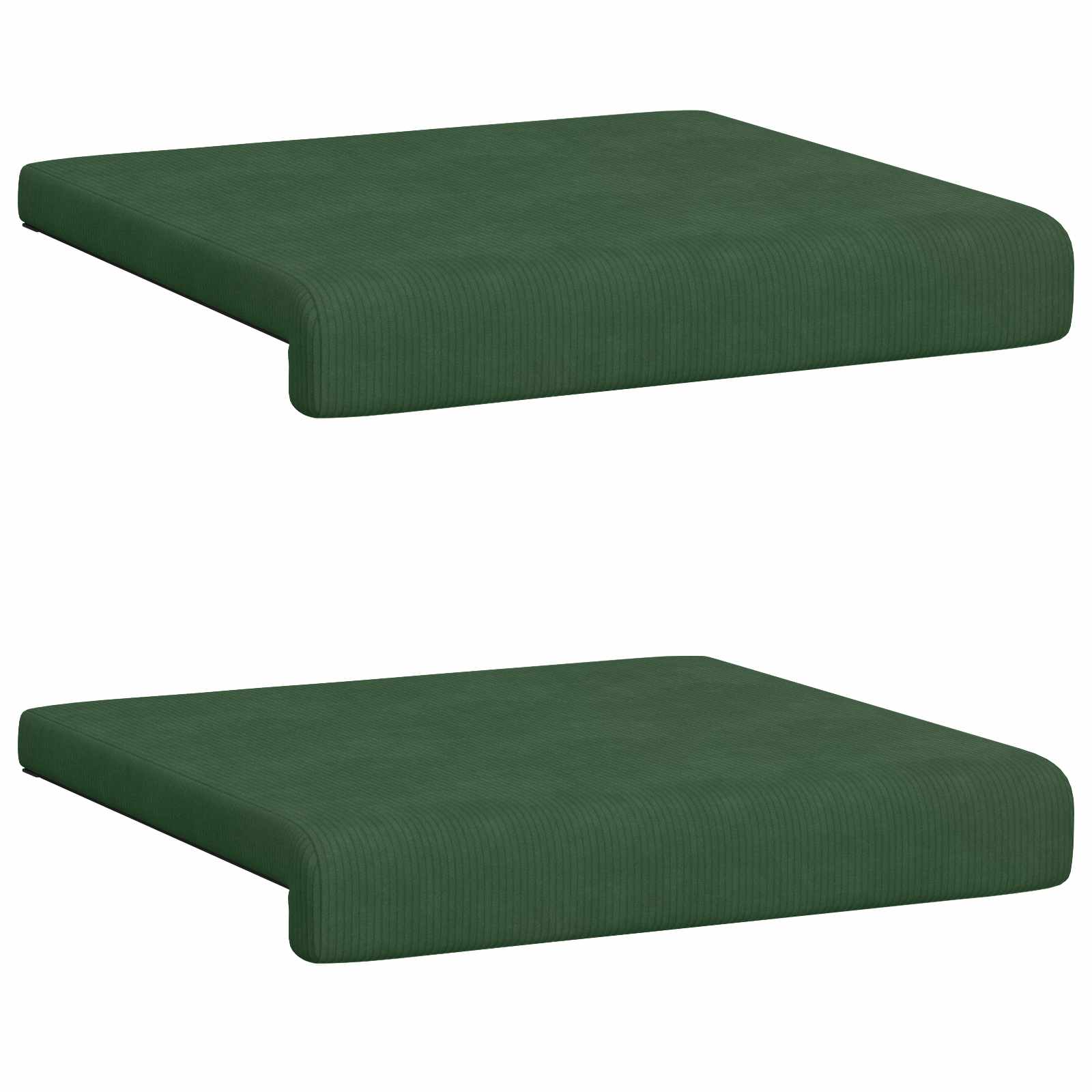 Bankkussen 2 st corduroy Donkergroen Diepte 35 cm