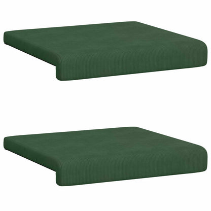 Bankkussen 2 st corduroy Donkergroen Diepte 35 cm