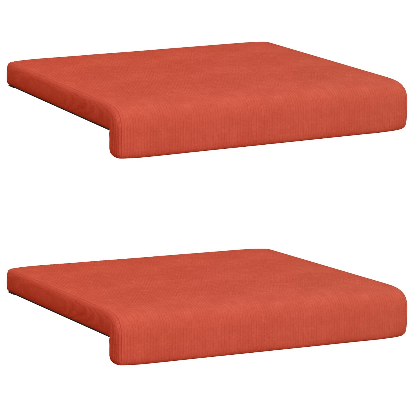 Bankkussen 2 st corduroy Rood-oranje Diepte 35 cm