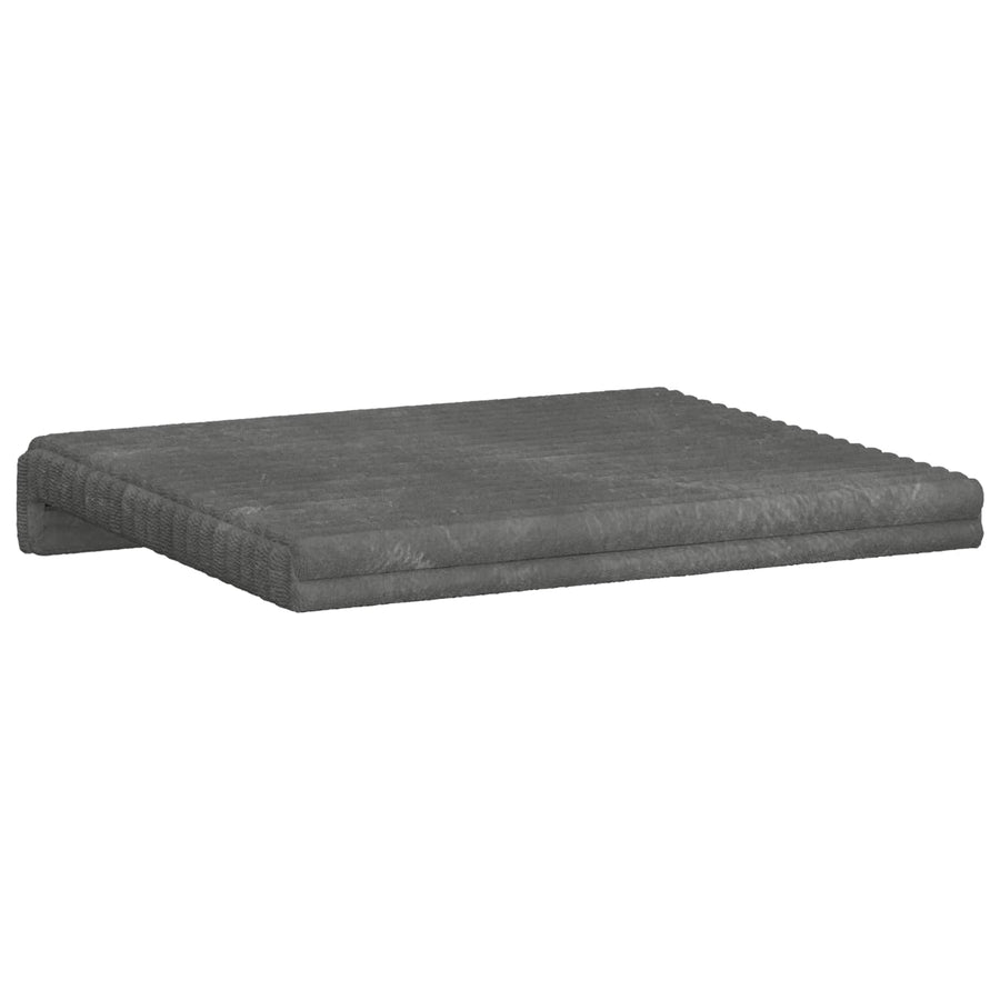 Bankkussen 2 st Pluche Corduroy Lichtgrijs Diepte 35 cm