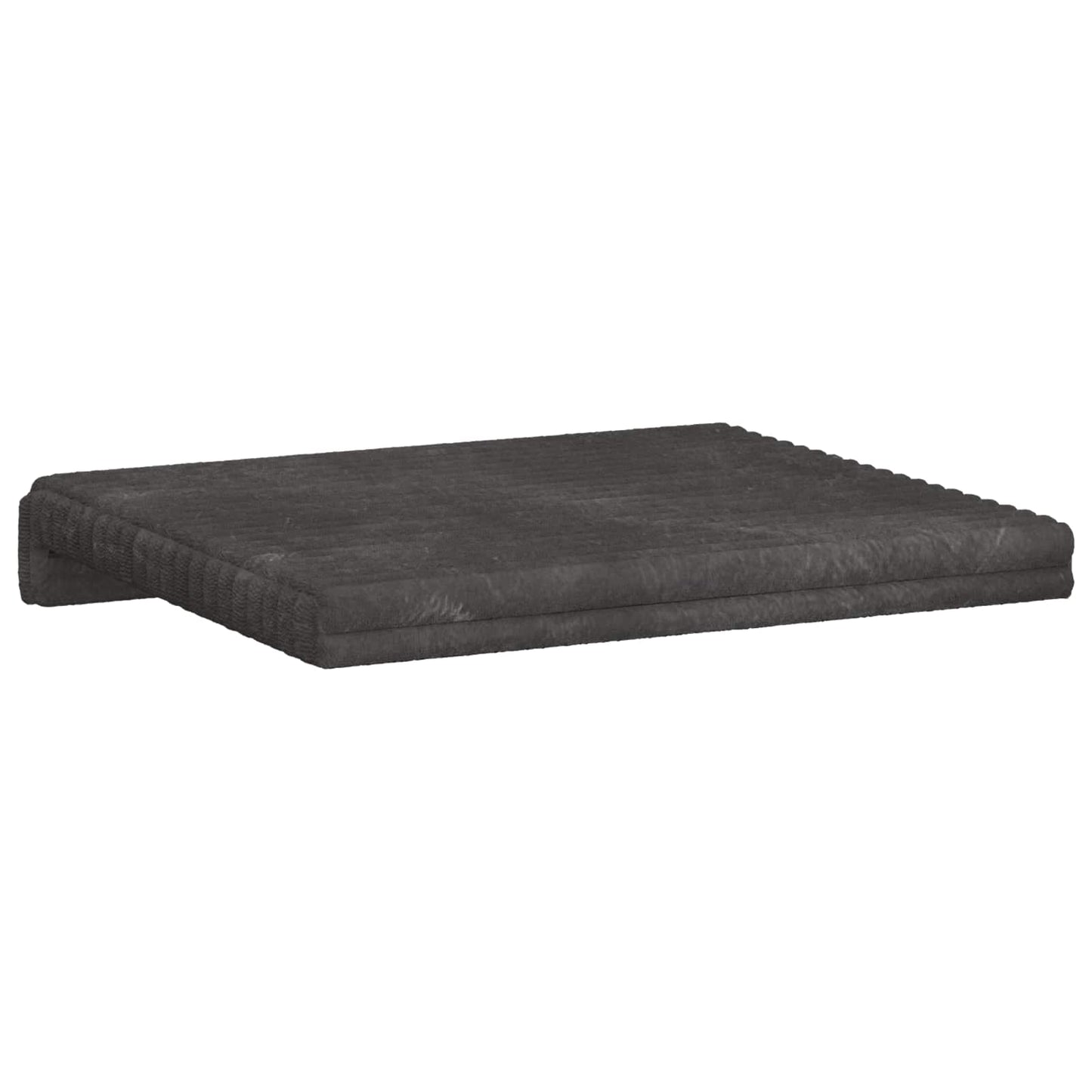 Bankkussen 2 st Pluche Corduroy Donkergrijs Diepte 35 cm