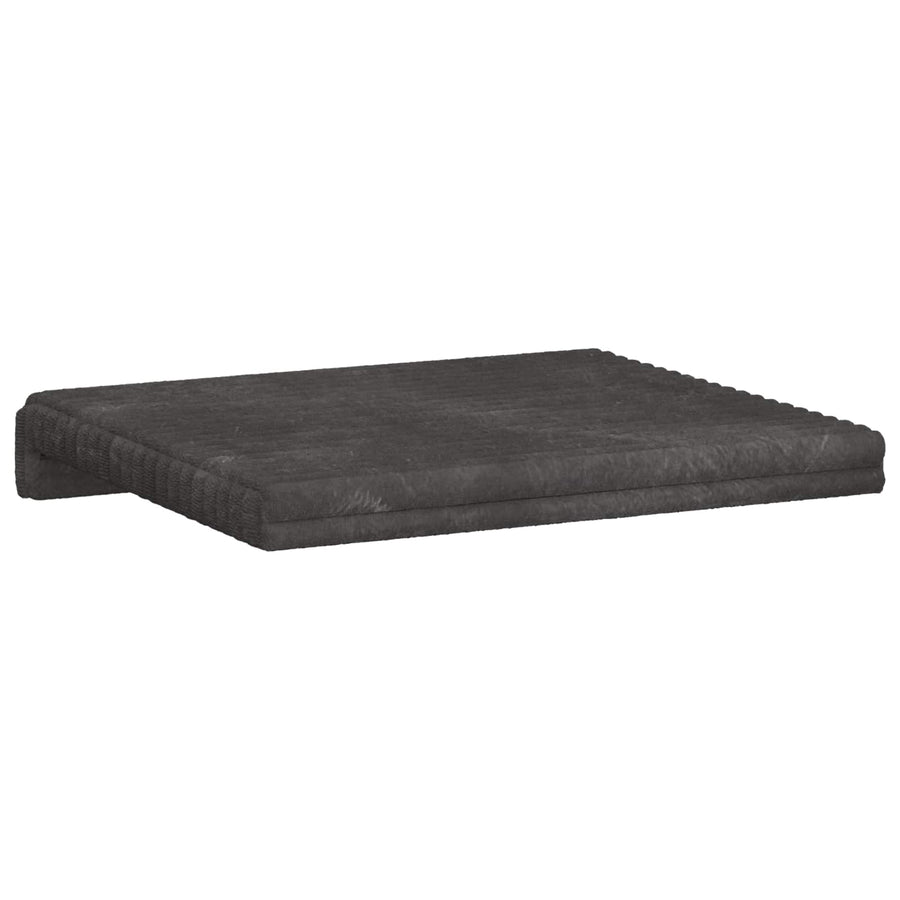 Bankkussen 2 st Pluche Corduroy Donkergrijs Diepte 35 cm