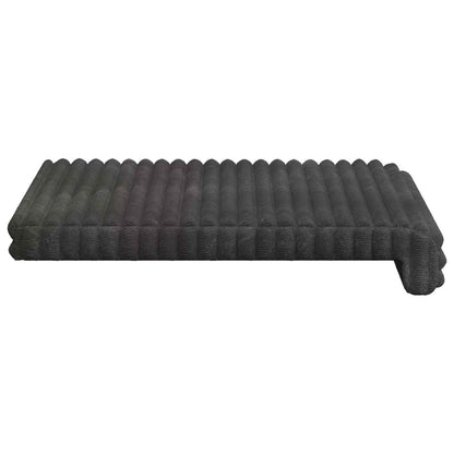 Bankkussen 2 st Pluche Corduroy Donkergrijs Diepte 35 cm