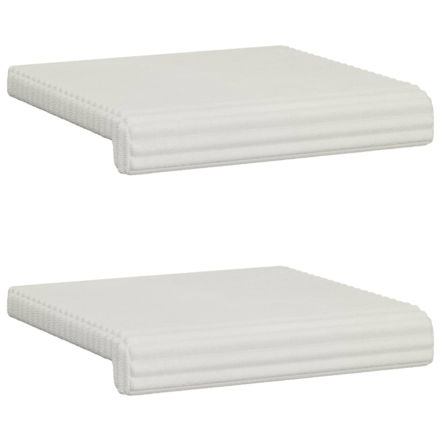 Bankkussen 2 st Pluche Corduroy Crèmekleurig Diepte 35 cm