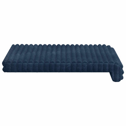 Bankkussen 2 st Pluche Corduroy Marineblauw Diepte 35 cm