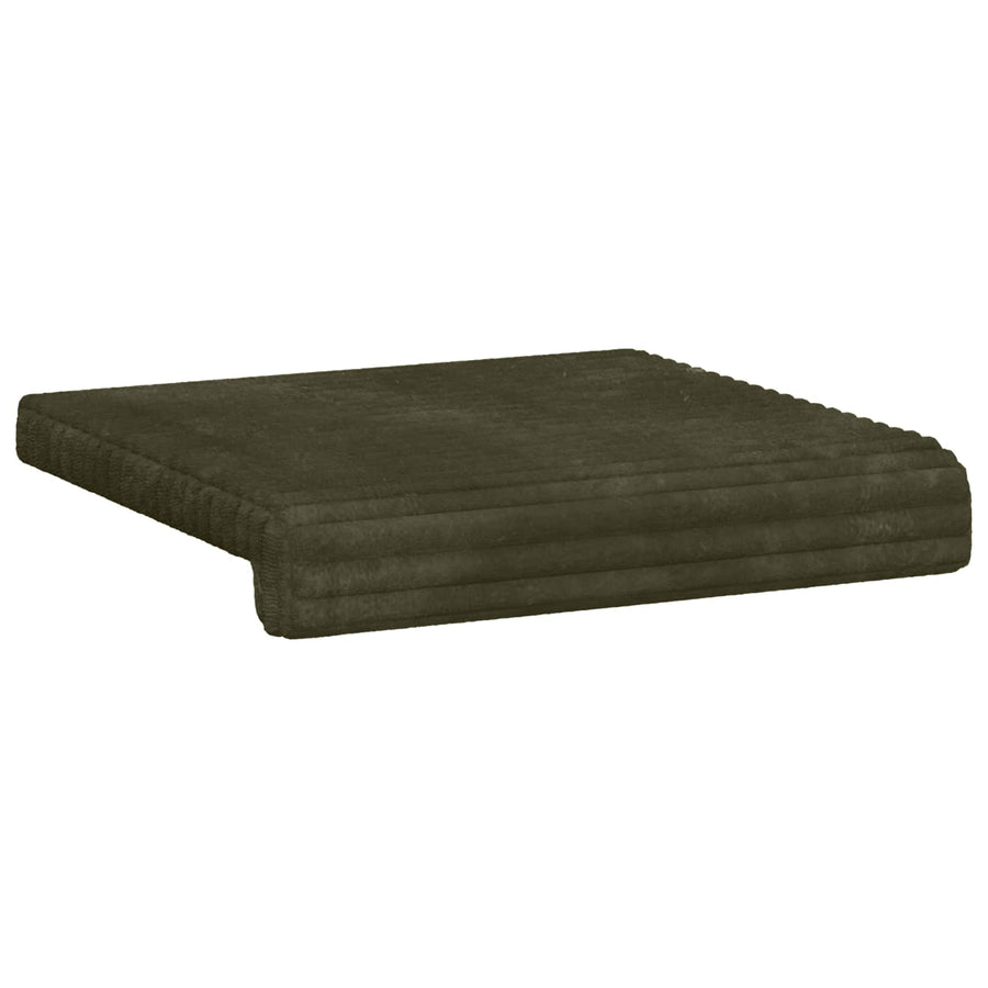 Bankkussen 2 st Pluche Corduroy Groen Diepte 35 cm