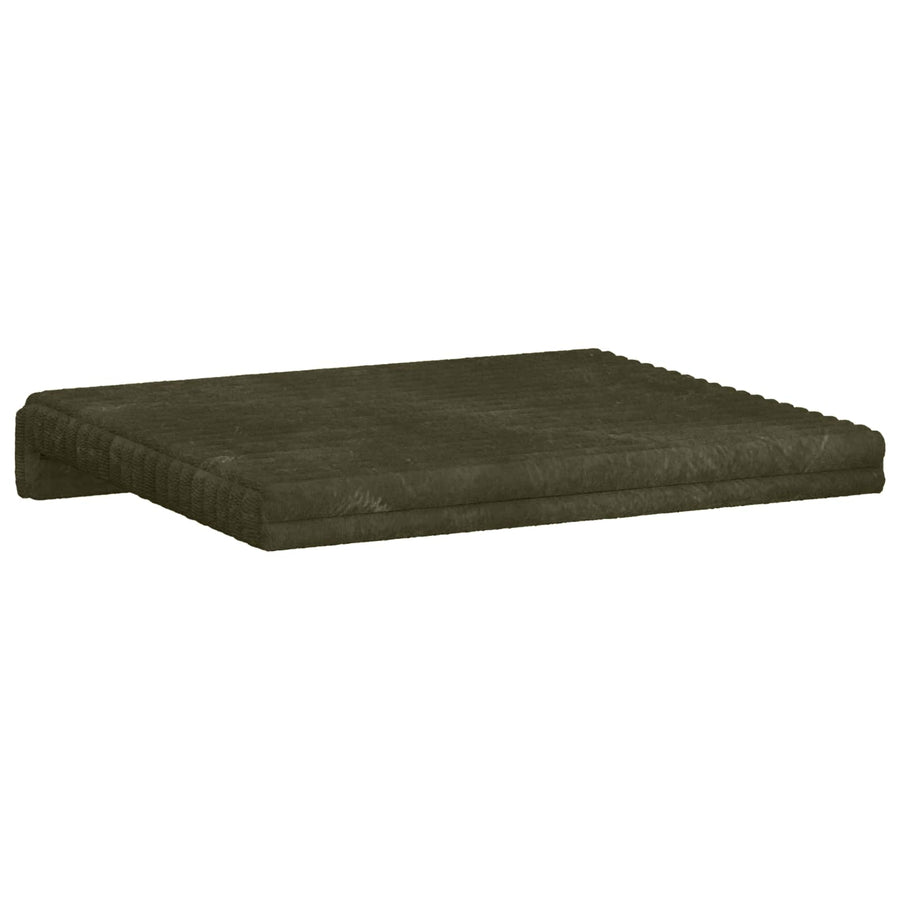 Bankkussen 2 st Pluche Corduroy Groen Diepte 35 cm