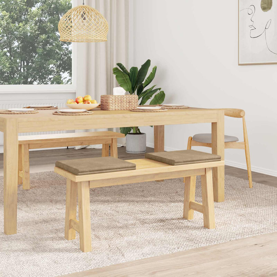 Bankkussen 2 st Pluche Corduroy Taupe Diepte 35 cm