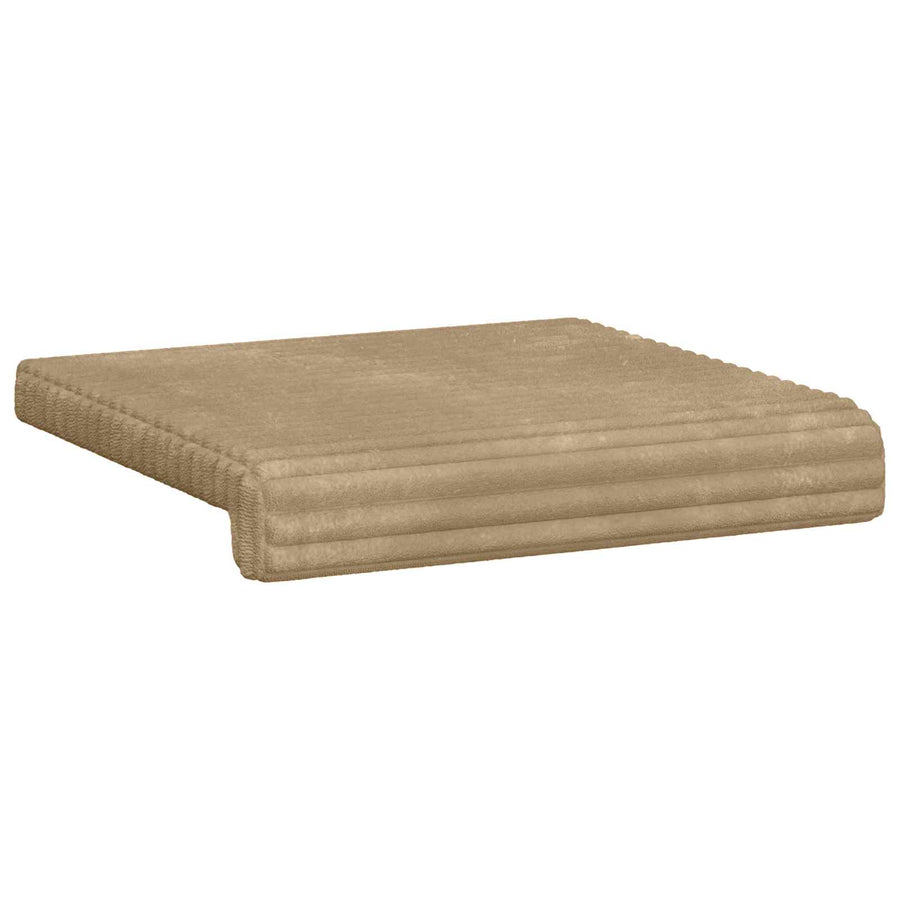 Bankkussen 2 st Pluche Corduroy Taupe Diepte 35 cm