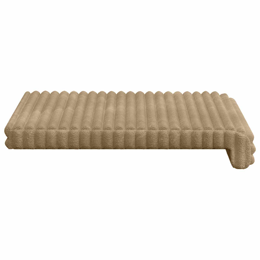 Bankkussen 2 st Pluche Corduroy Taupe Diepte 35 cm