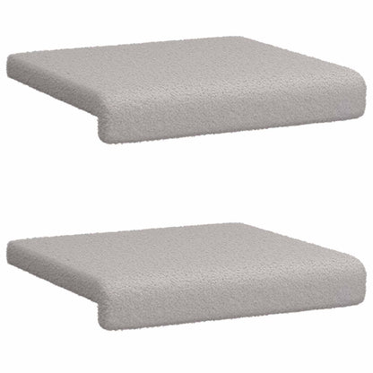 Bankkussen 2 st Sherpa Stof Lichtgrijs Diepte 35 cm