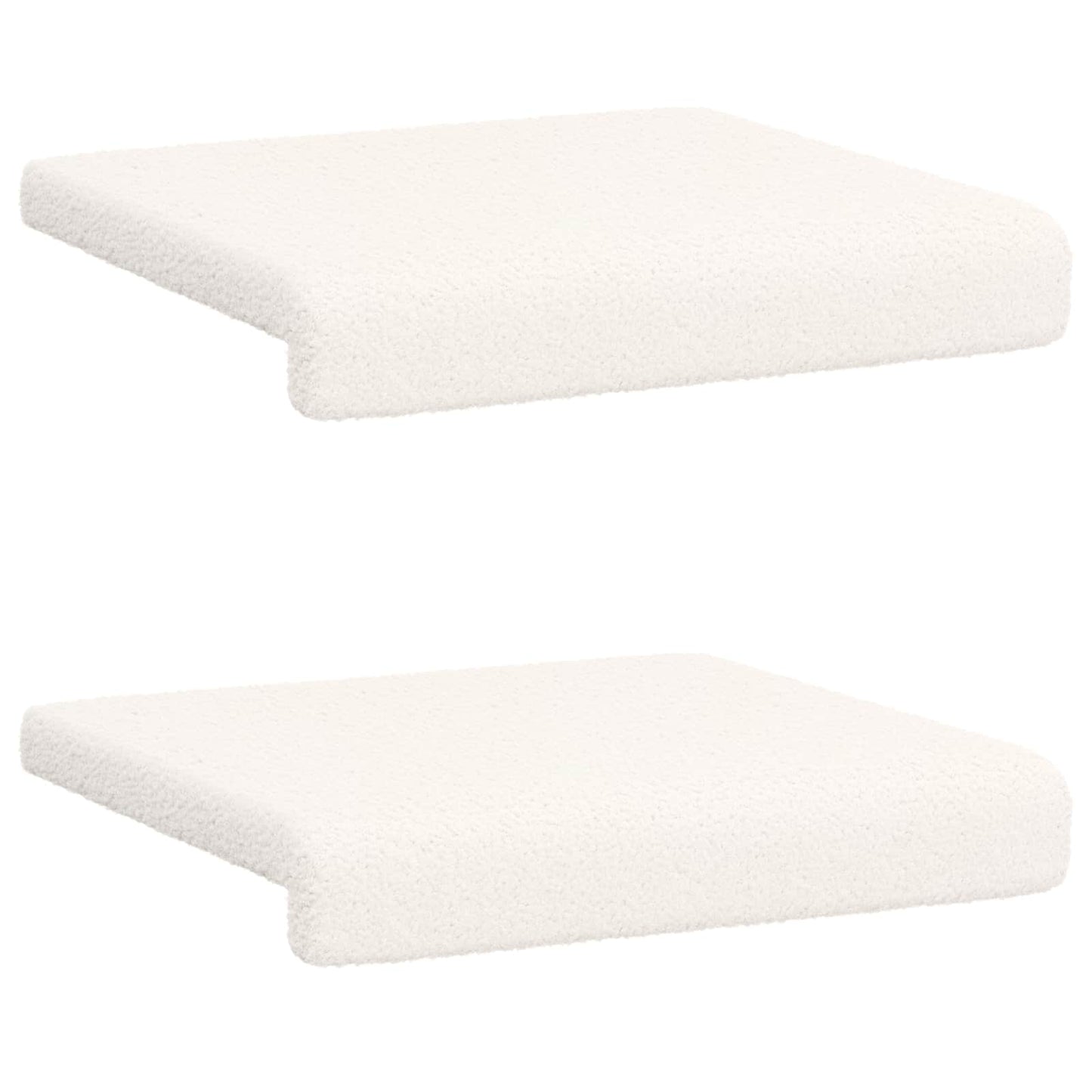 Bankkussen 2 st Sherpa Stof Crèmekleurig Diepte 35 cm