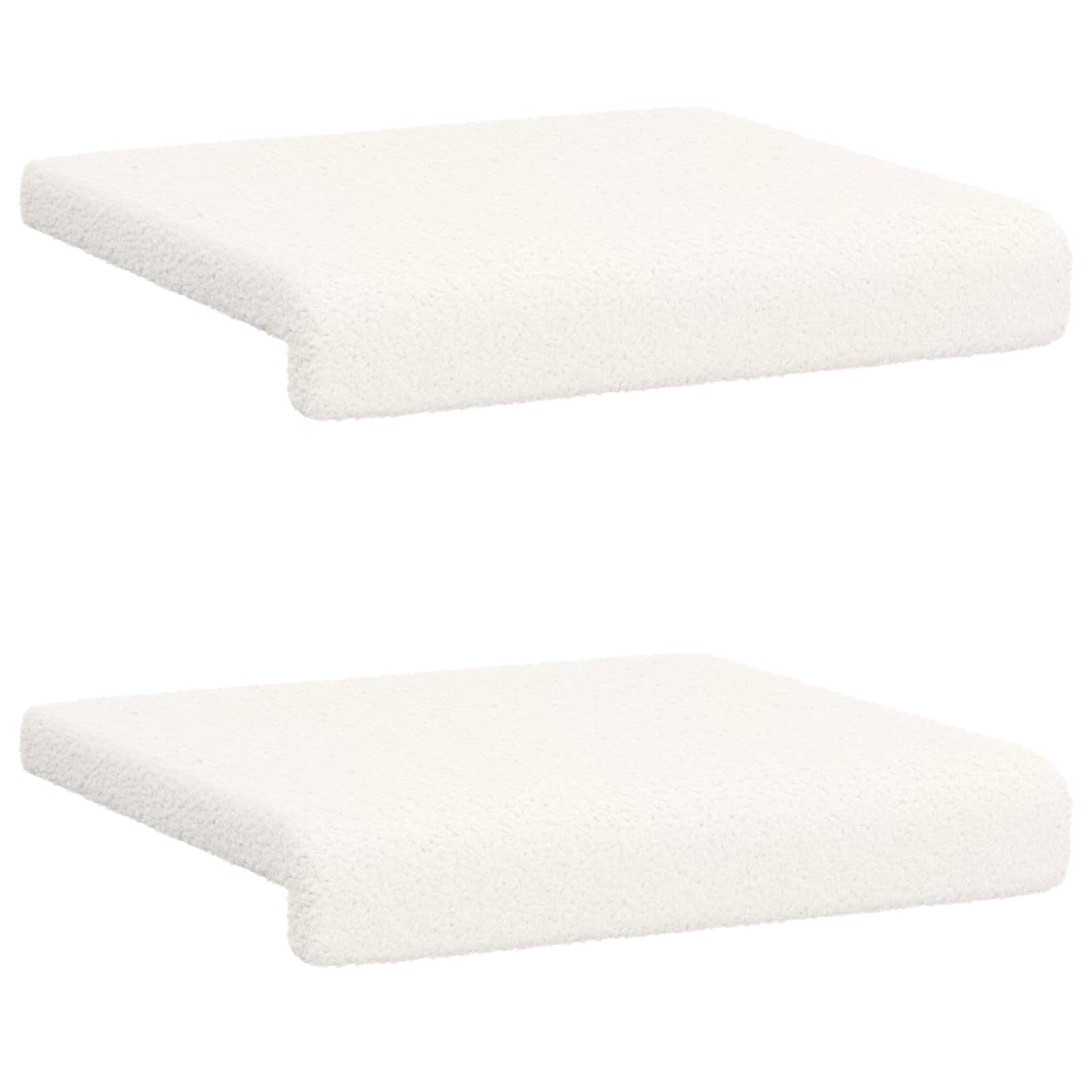 Bankkussen 2 st Sherpa Stof Crèmekleurig Diepte 35 cm