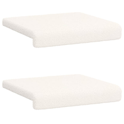 Bankkussen 2 st Sherpa Stof Crèmekleurig Diepte 35 cm