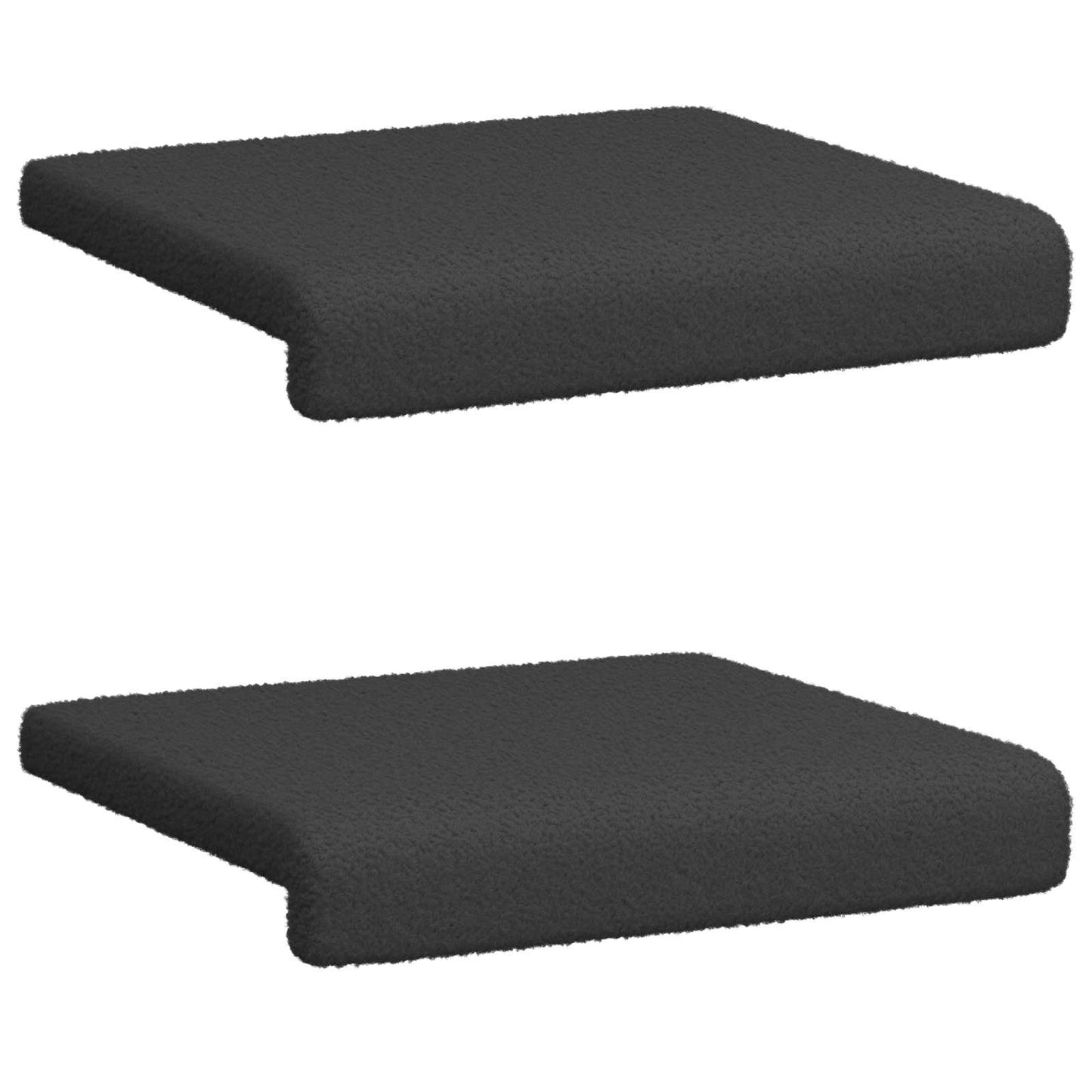 Bankkussen 2 st Sherpa Stof Donkergrijs Diepte 35 cm