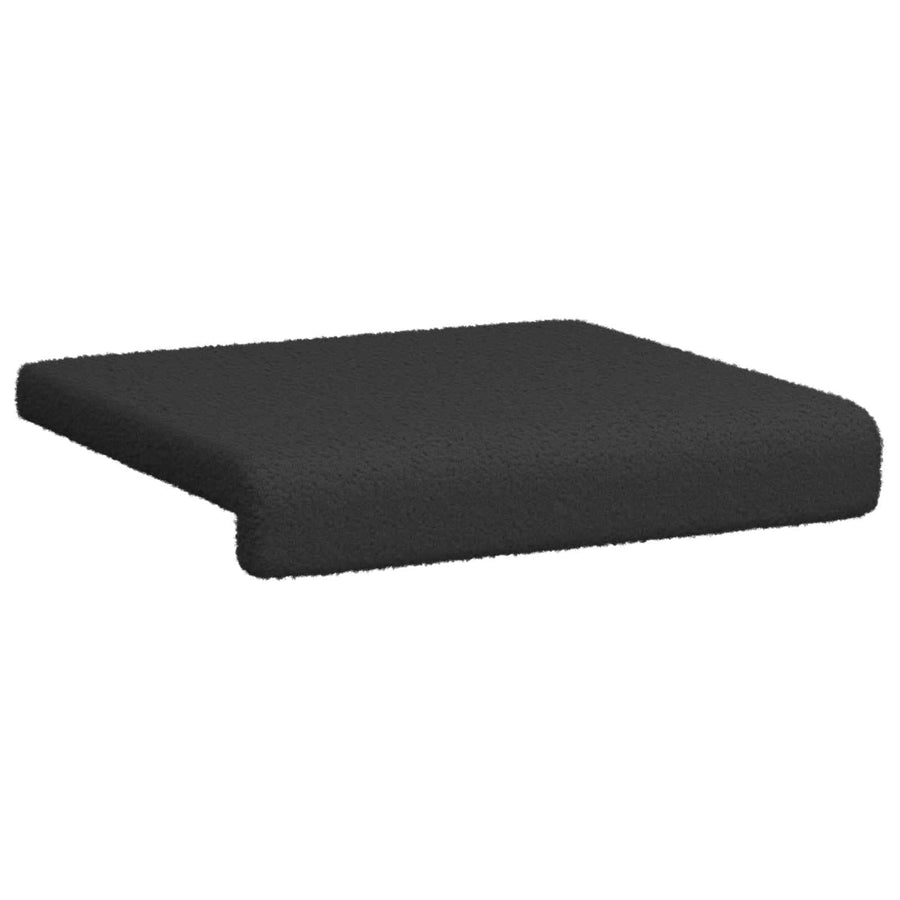 Bankkussen 2 st Sherpa Stof Zwart Diepte 35 cm