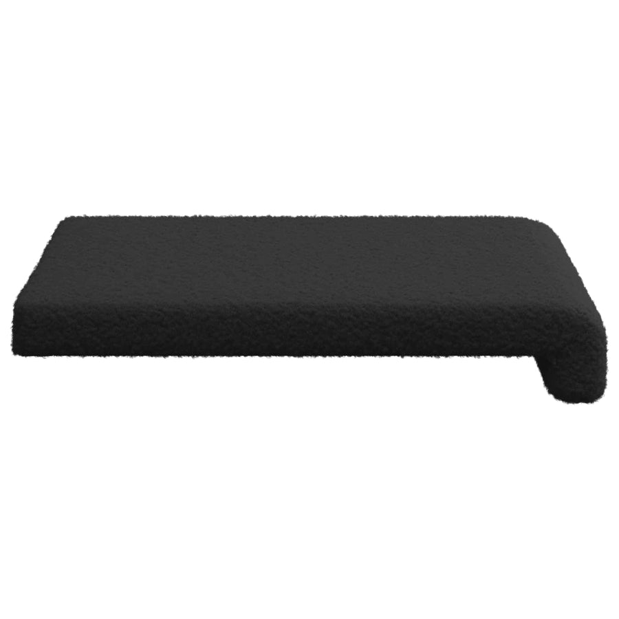 Bankkussen 2 st Sherpa Stof Zwart Diepte 35 cm