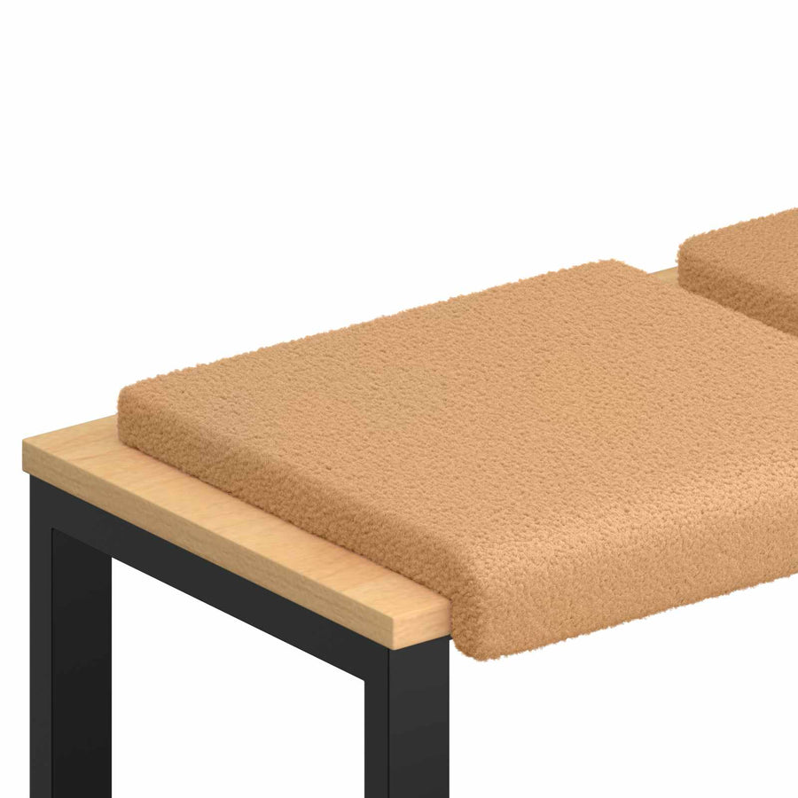 Bankkussen 2 st Sherpa Stof Beige Diepte 35 cm
