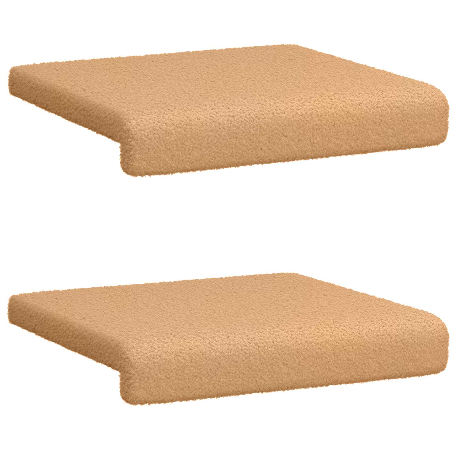Bankkussen 2 st Sherpa Stof Beige Diepte 35 cm