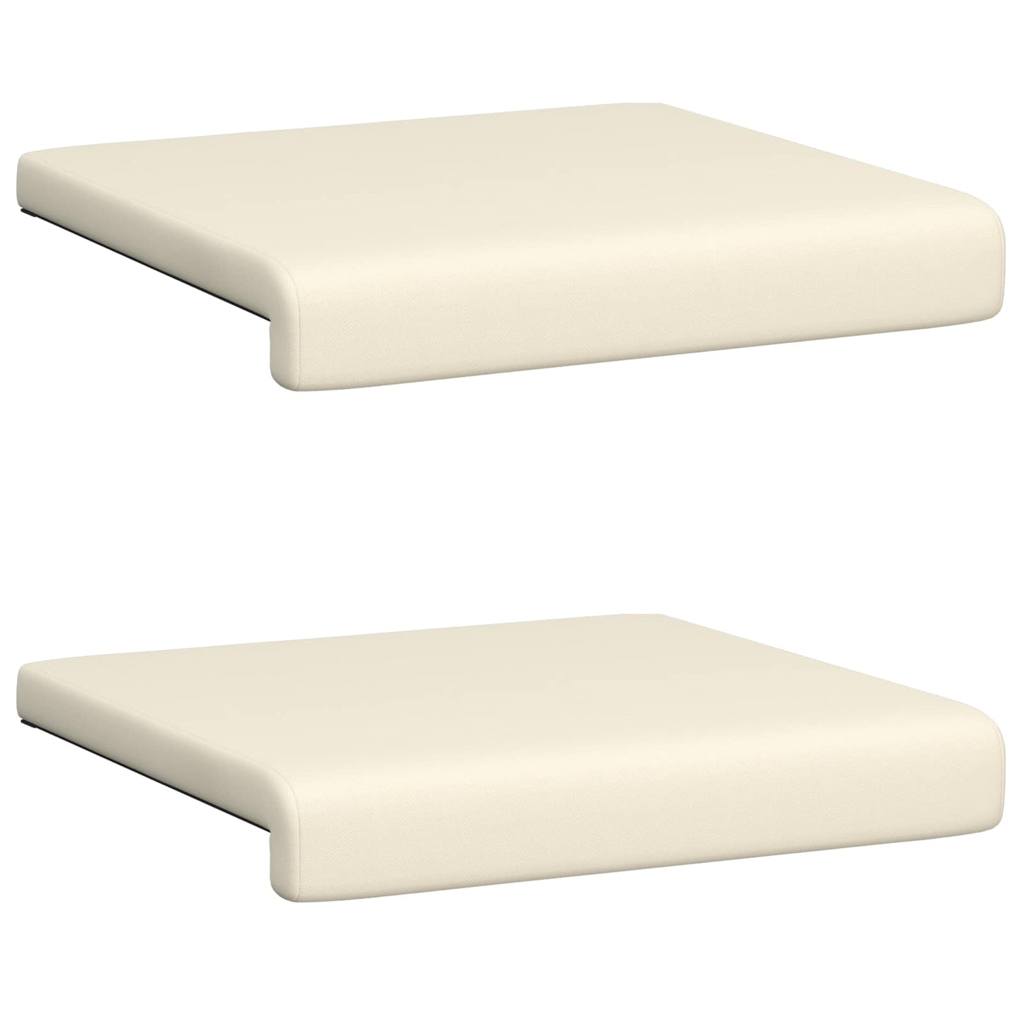 Bankkussen 2 st Textured Velvet Crèmekleurig Diepte 35 cm
